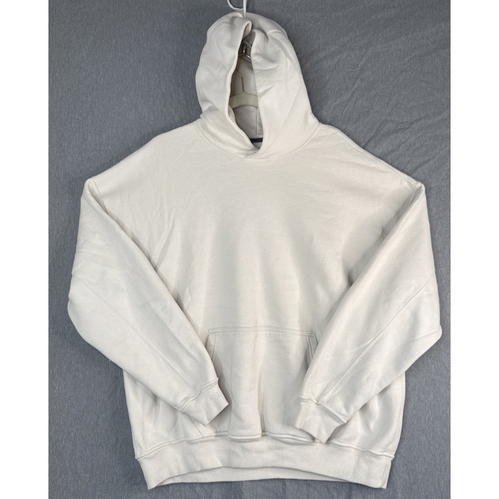 Abercrombie & Fitch Hoodie Mens Large Beige Oversized Soft A&F Essentials Preppy